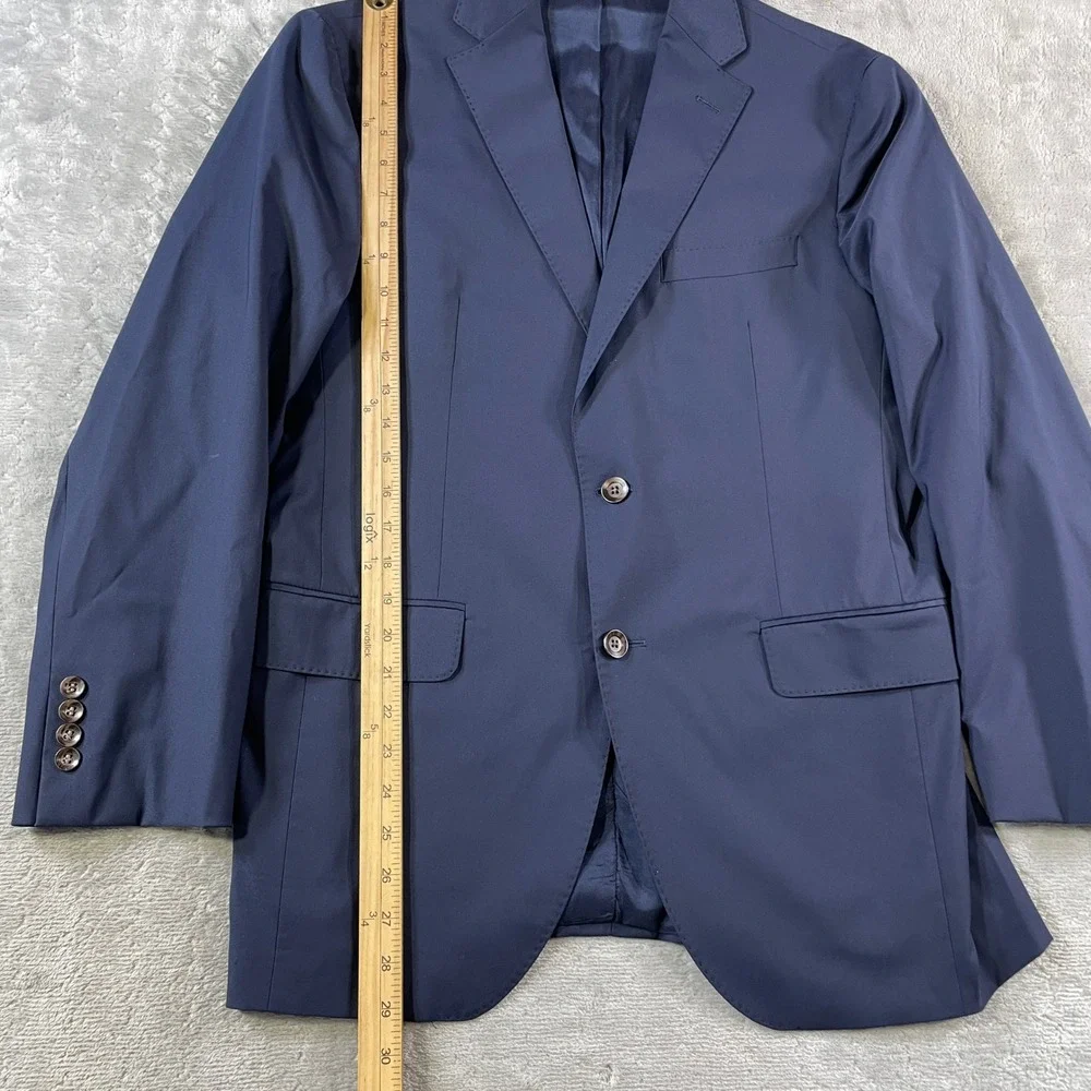 Cremieux Loro Piana Blazer Sport Coat Mens 40R Blue‎ T Way Wool Silk Vented